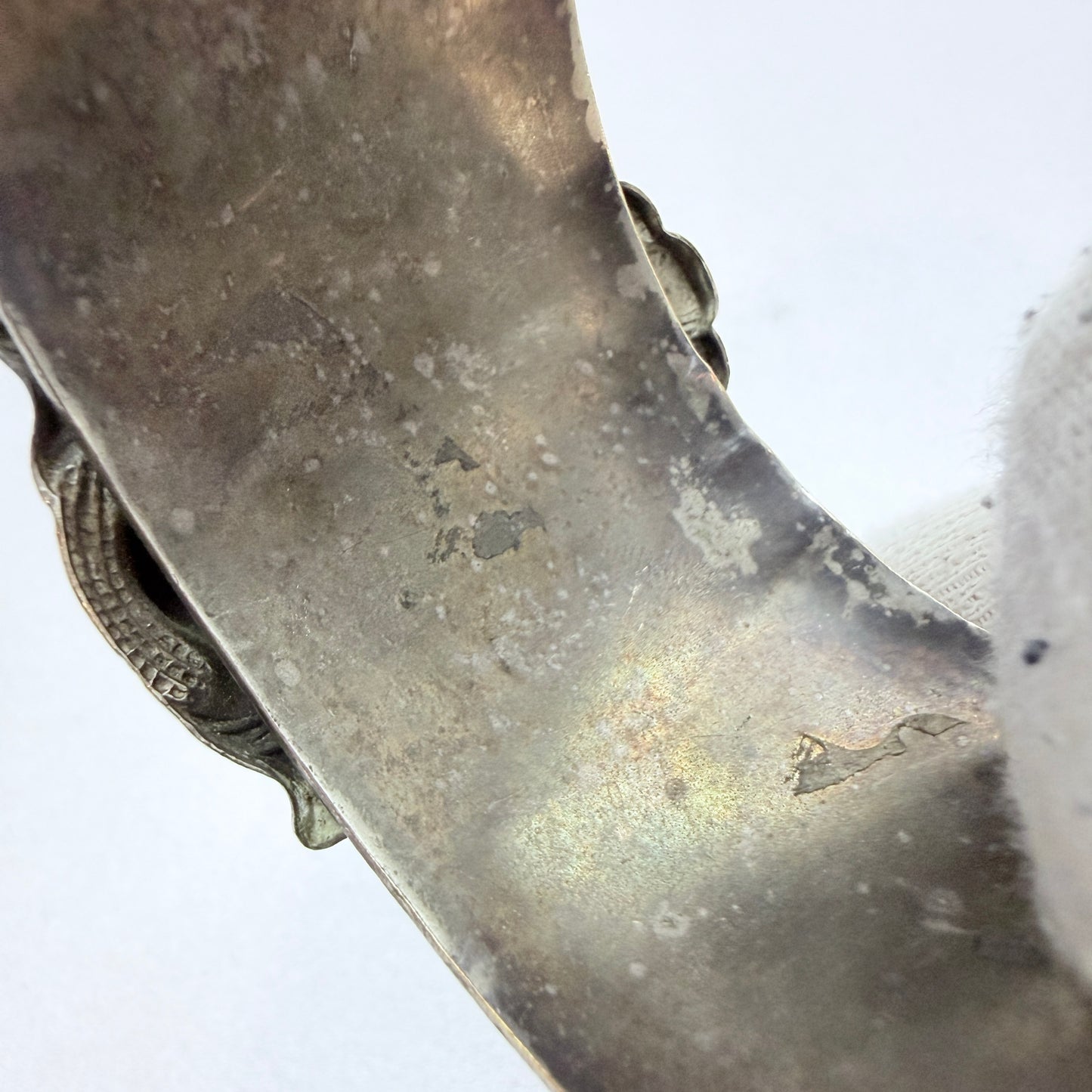 Vintage Indian Chief Silver-plated Cuff Bracelet.