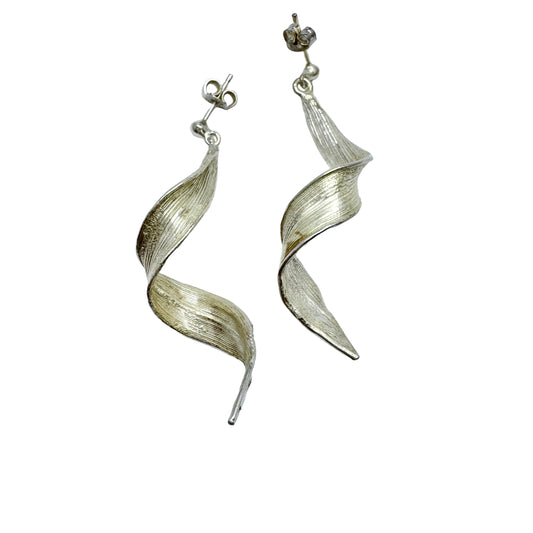 Flora Danica, Denmark. Vintage Sterling Silver Earrings.