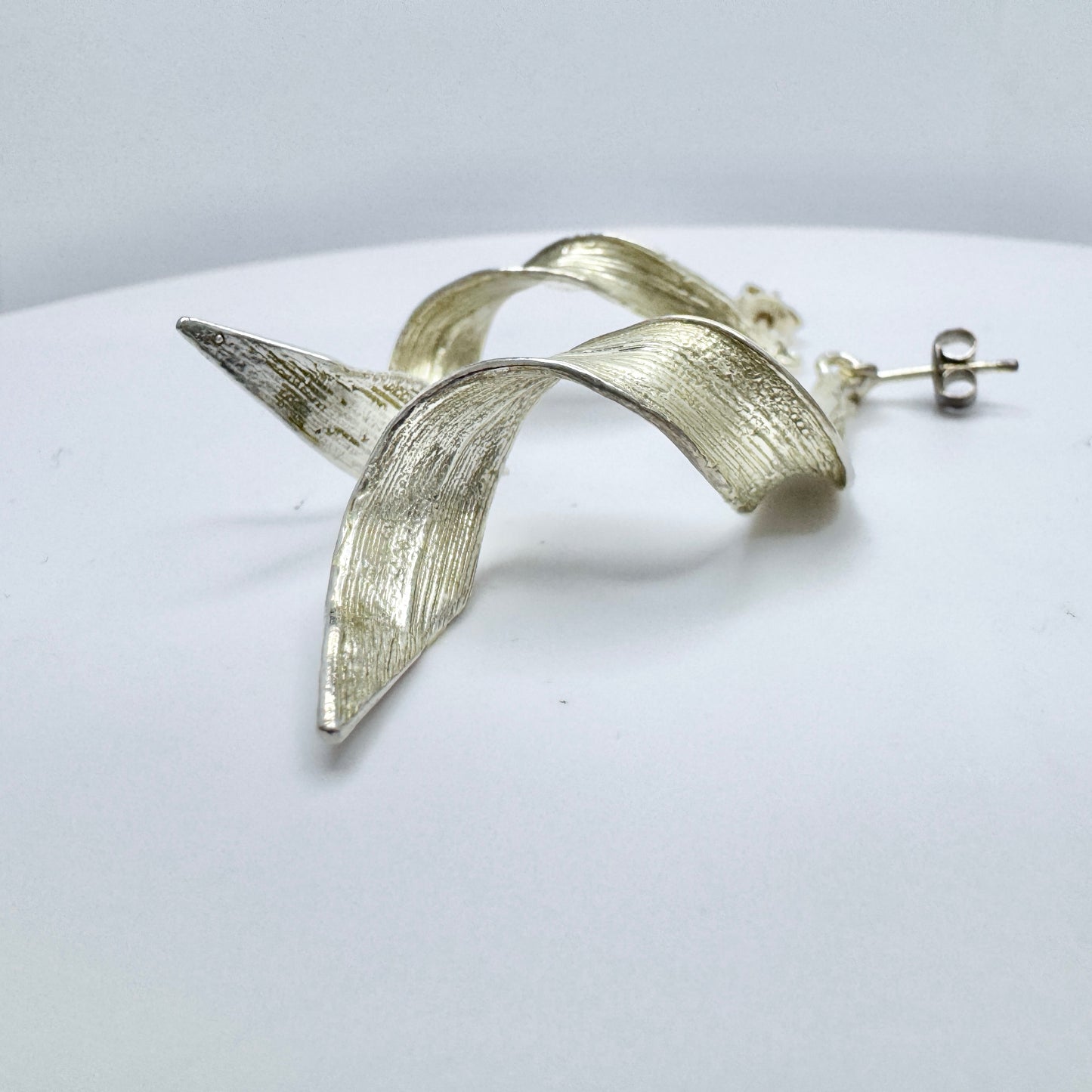 Flora Danica, Denmark. Vintage Sterling Silver Earrings.