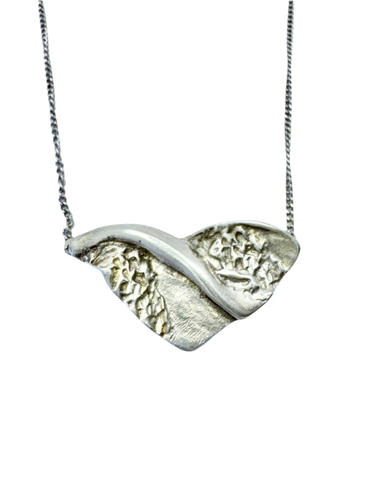 Finland 1982. Vintage Sterling Silver Pendant Necklace.