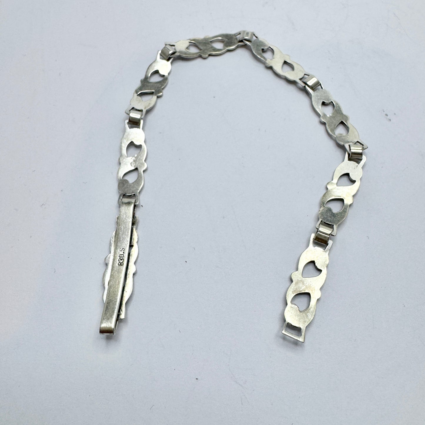 Denmark 1940-50s. Solid Silver Bracelet.