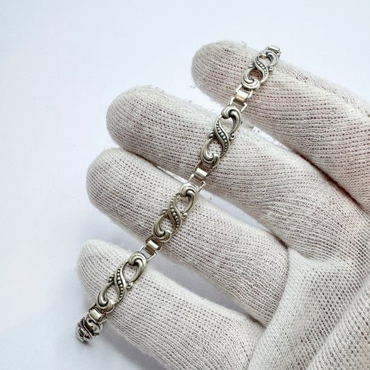 Denmark 1940-50s. Solid Silver Bracelet.