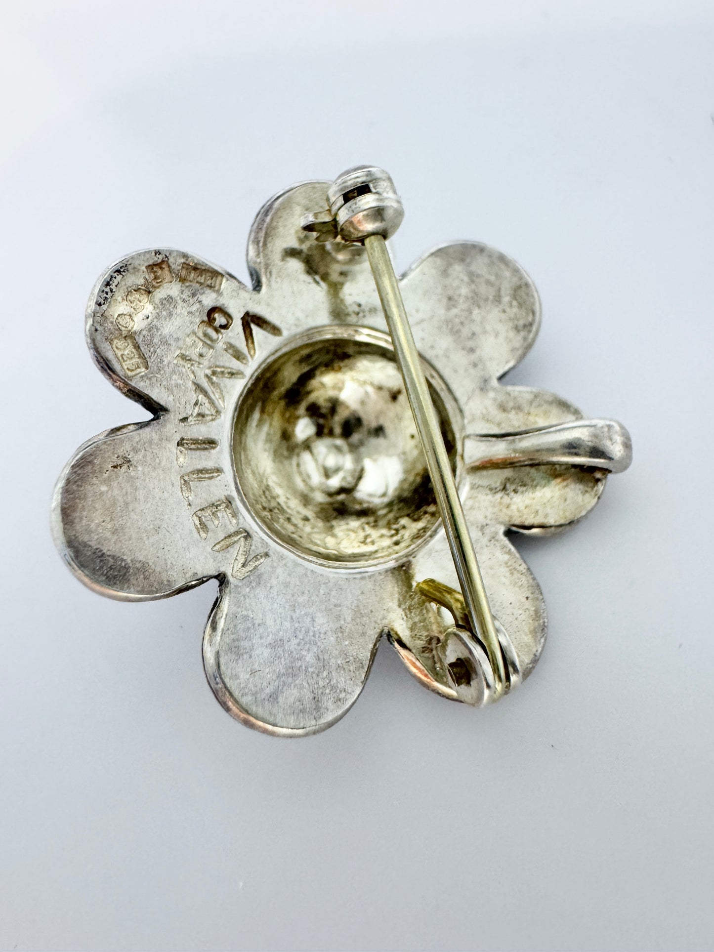 Bengt Hallberg, Sweden. Vintage Sterling Silver Viking Copy Brooch Pendant.