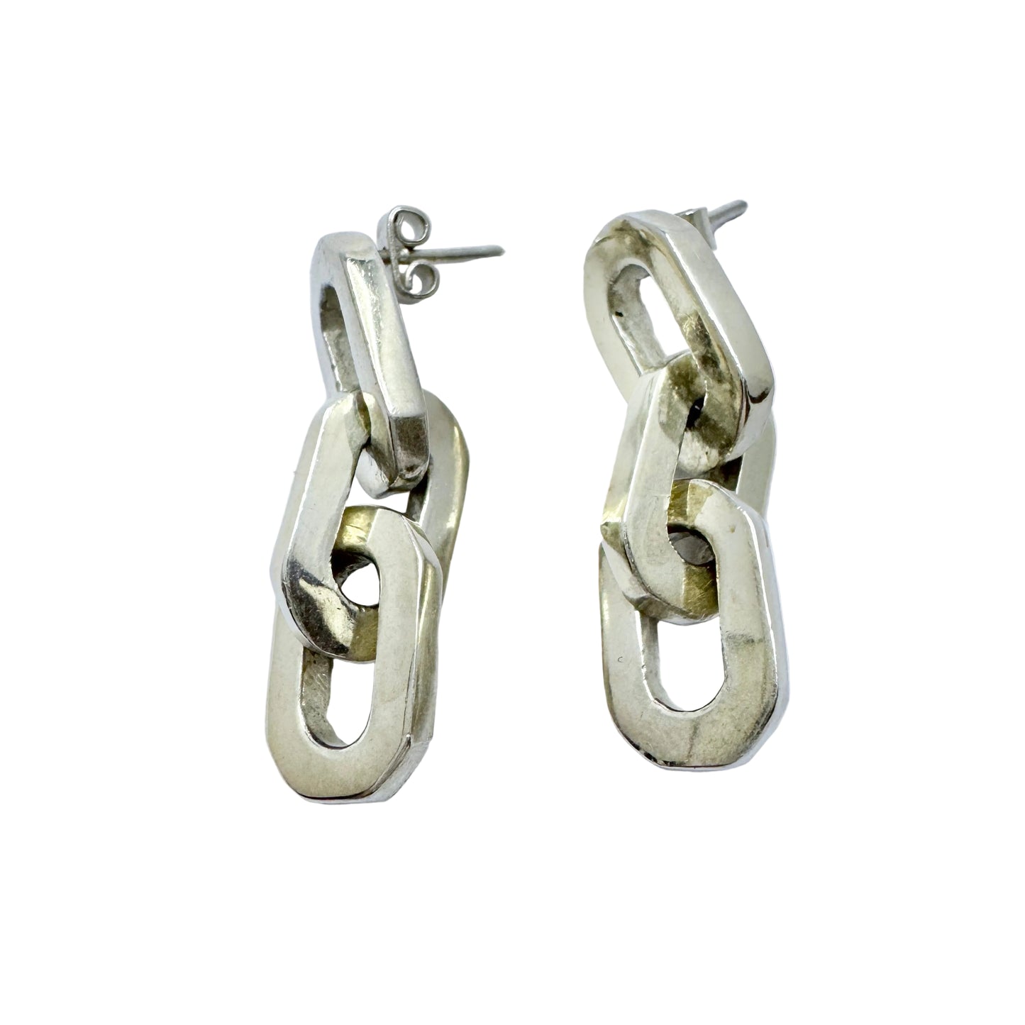 Mexico TS-79. Vintage Sterling Silver Earrings.