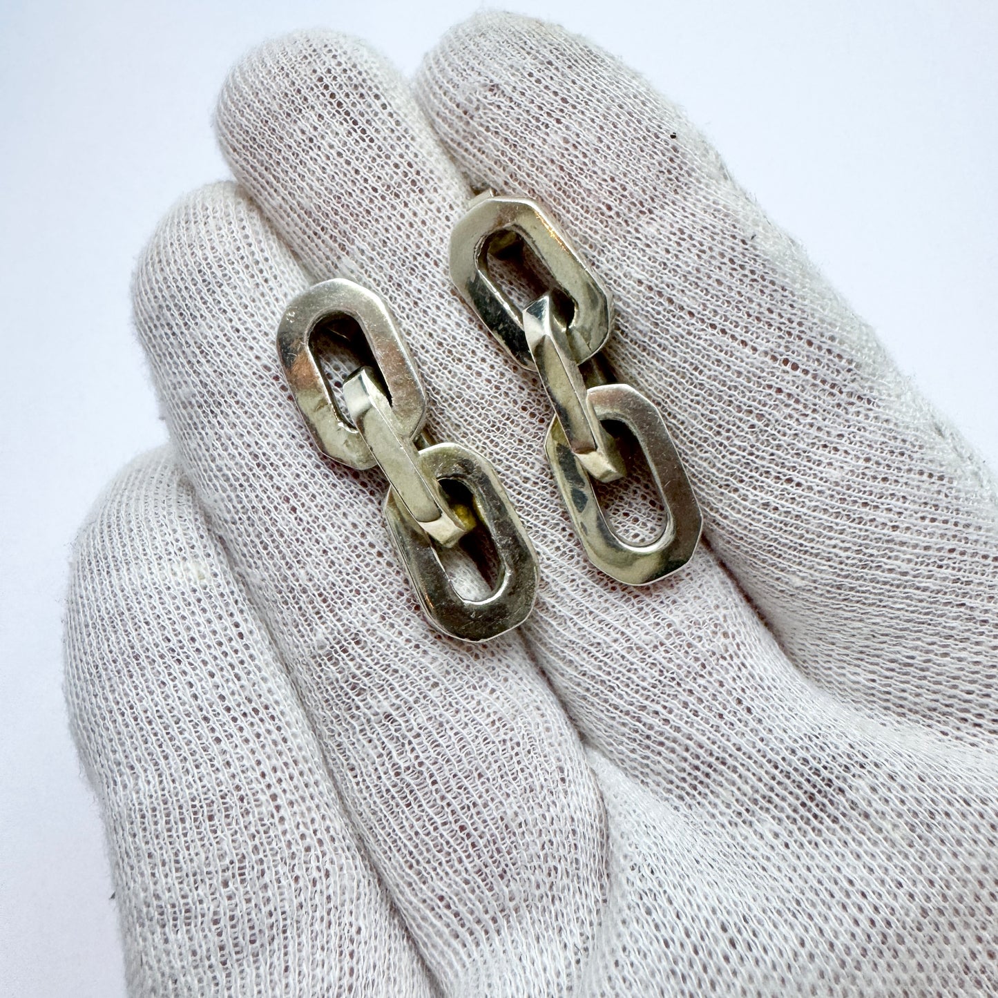 Mexico TS-79. Vintage Sterling Silver Earrings.