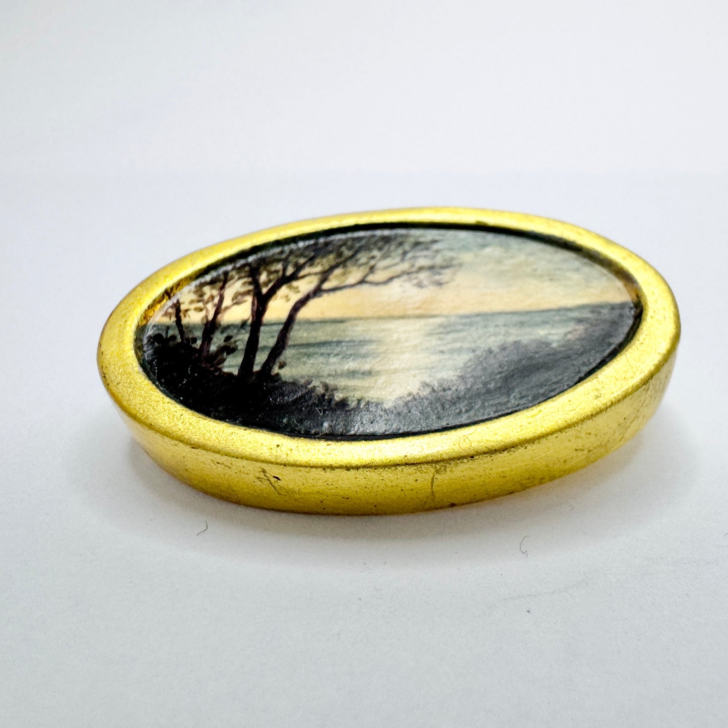 Christina Goodman. Pre-owned Miniature Painting Brooch
