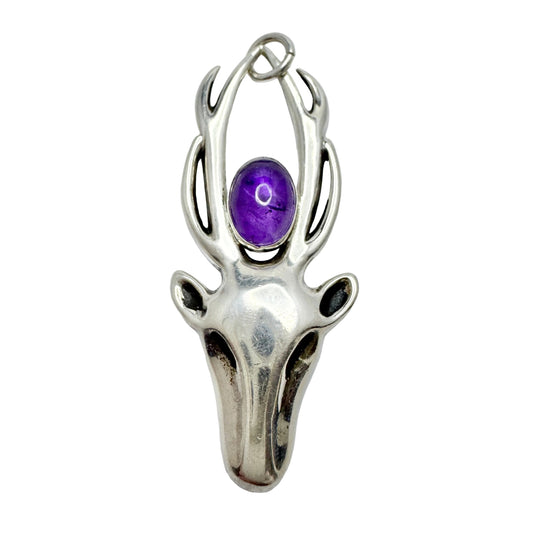 Vintage Sterling Silver Amethyst Pendant. Prob. Vernon Haskie