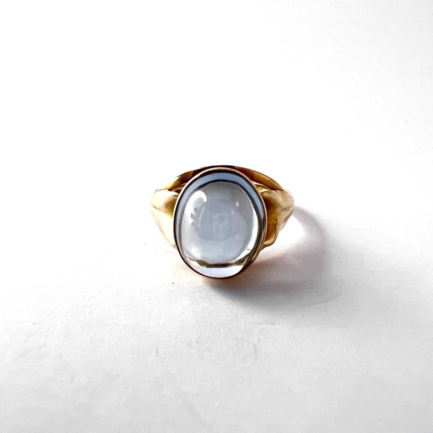 Osmo Nummila, Finland 1959. Vintage 14k Gold Synthetic Spinel Ring