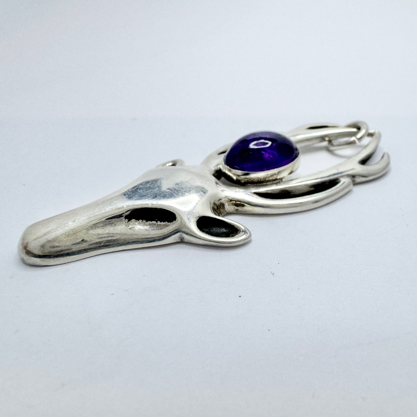 Vintage Sterling Silver Amethyst Pendant. Prob. Vernon Haskie