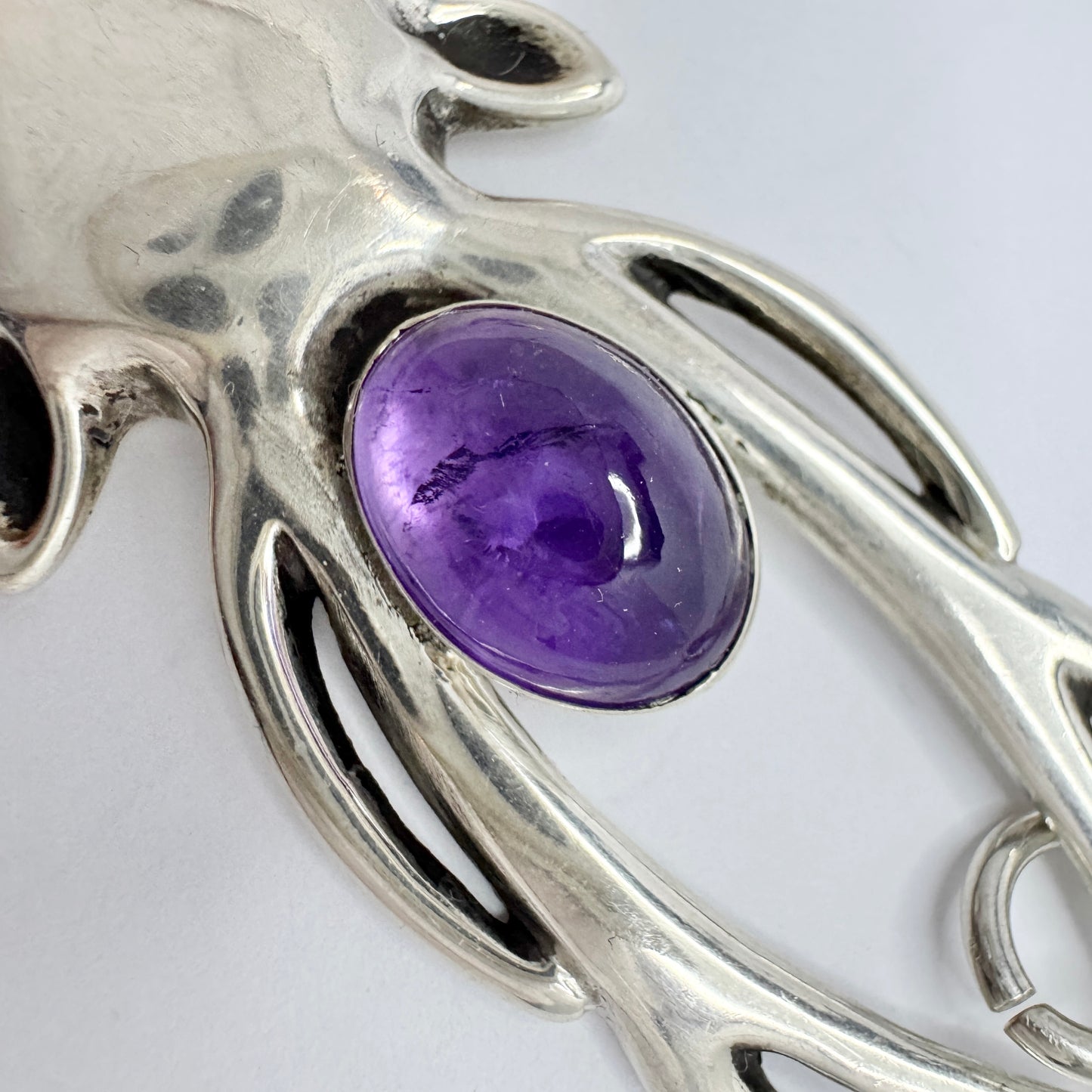 Vintage Sterling Silver Amethyst Pendant. Prob. Vernon Haskie