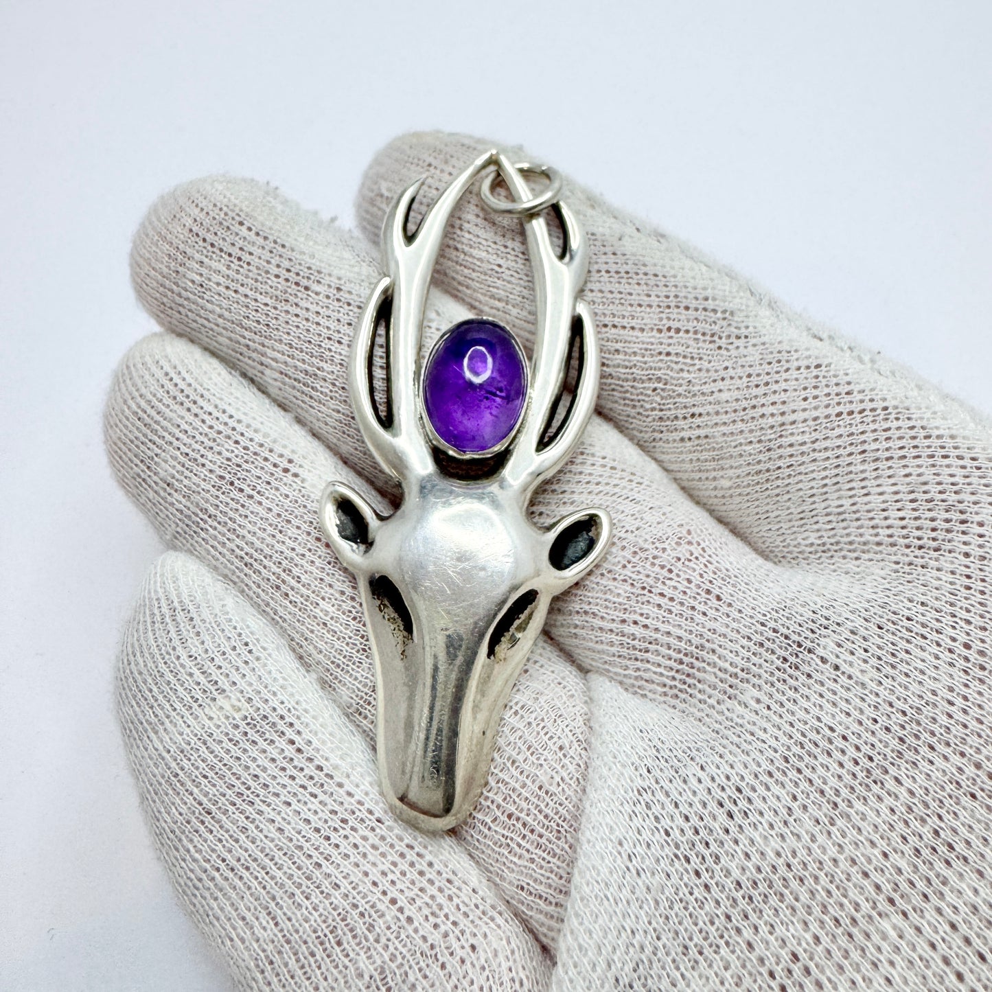 Vintage Sterling Silver Amethyst Pendant. Prob. Vernon Haskie