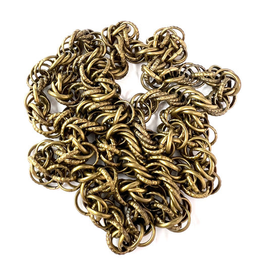 Kalevala Koru, Finland. Vintage Chunky Bronze Necklace.