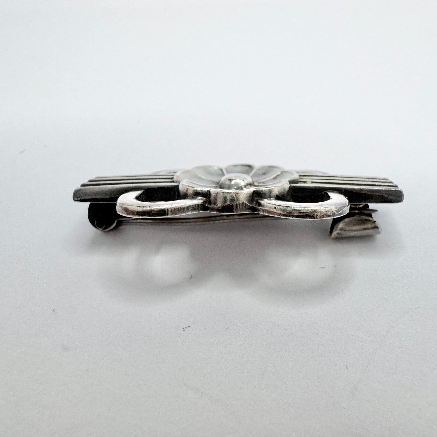 Carl M Cohr, Denmark 1930s. Vintage Solid Silver Brooch.