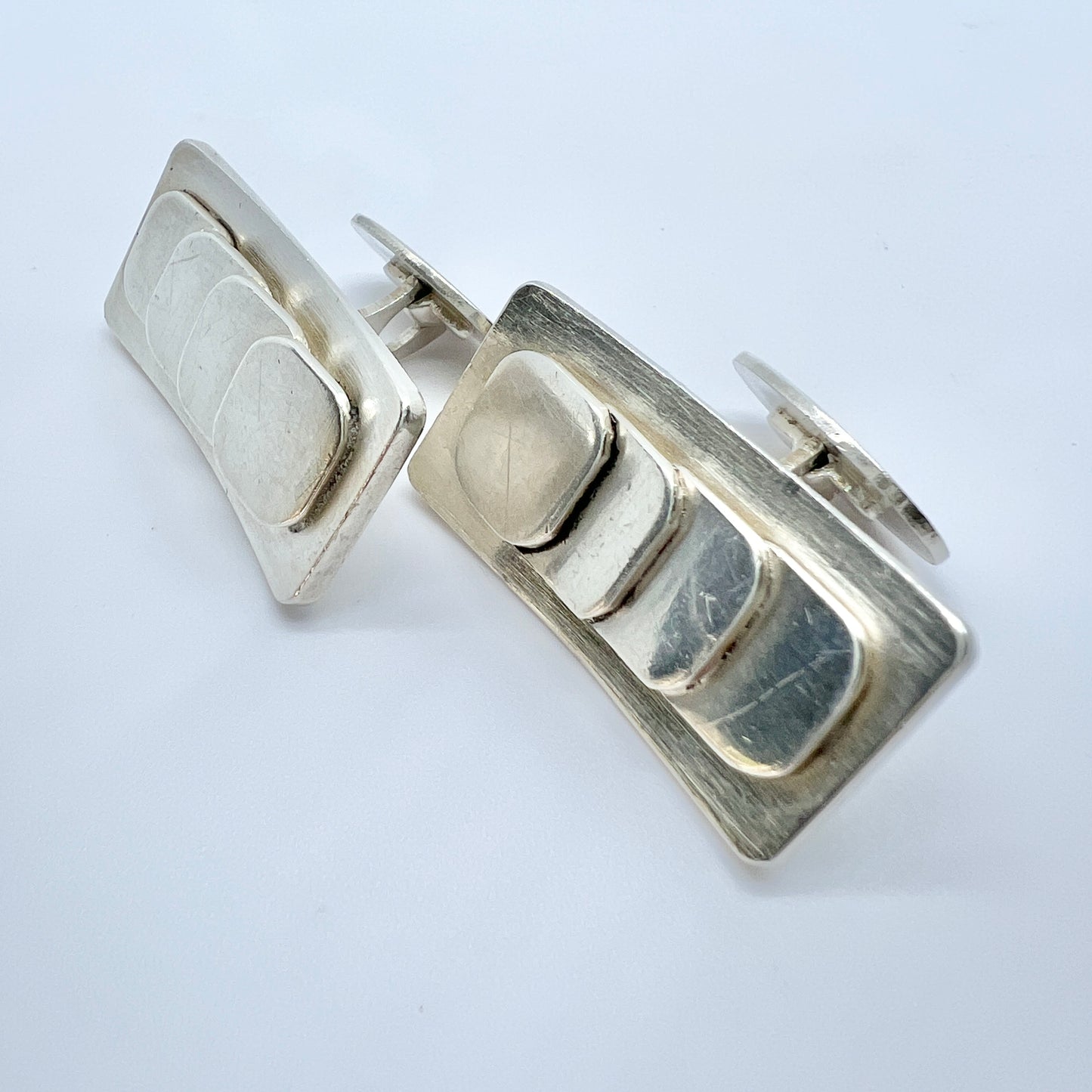 Claes E Giertta, Sweden 1967. Large Pair of Vintage Sterling Silver Cufflinks.