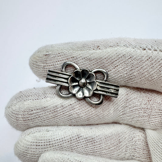 Carl M Cohr, Denmark 1930s. Vintage Solid Silver Brooch.