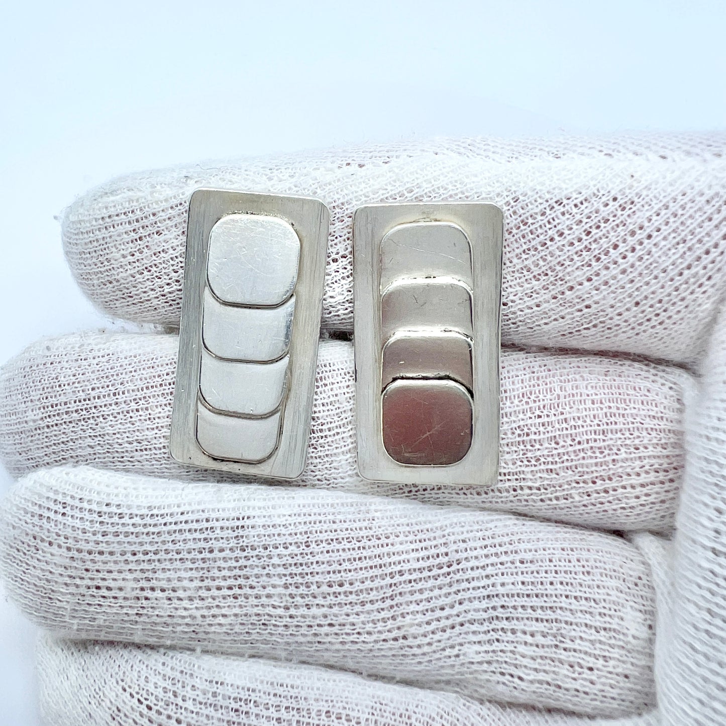 Claes E Giertta, Sweden 1967. Large Pair of Vintage Sterling Silver Cufflinks.