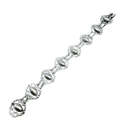 Malmö, Sweden year 1950. Vintage Solid Silver Bracelet.