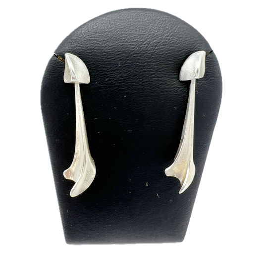Zoltan Popovits for Lapponia, Finland. Vintage Sterling Silver Earrings. Design: Calliope