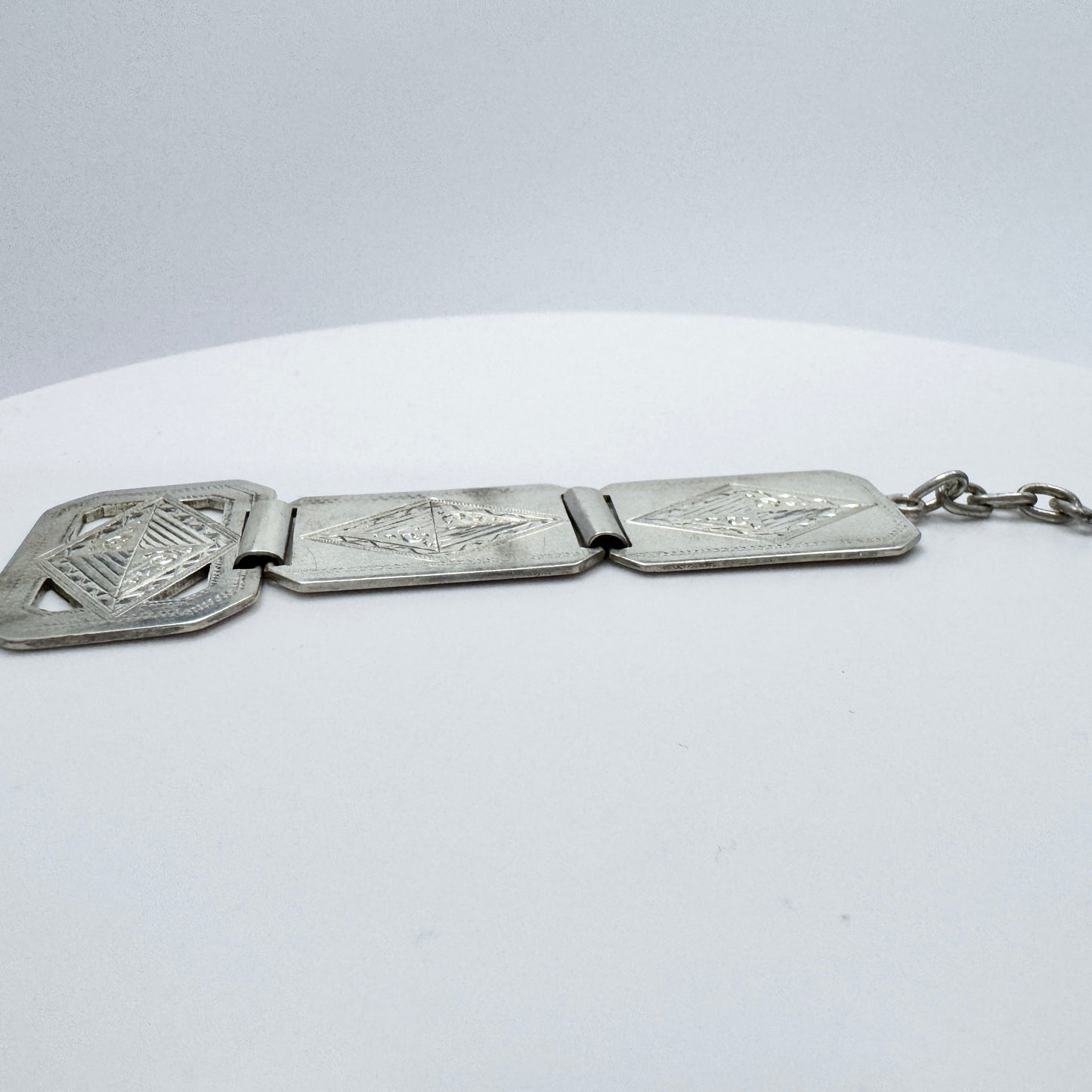 Herman Wist, Finland 1936. Vintage Solid Silver Pocket Watch Fob