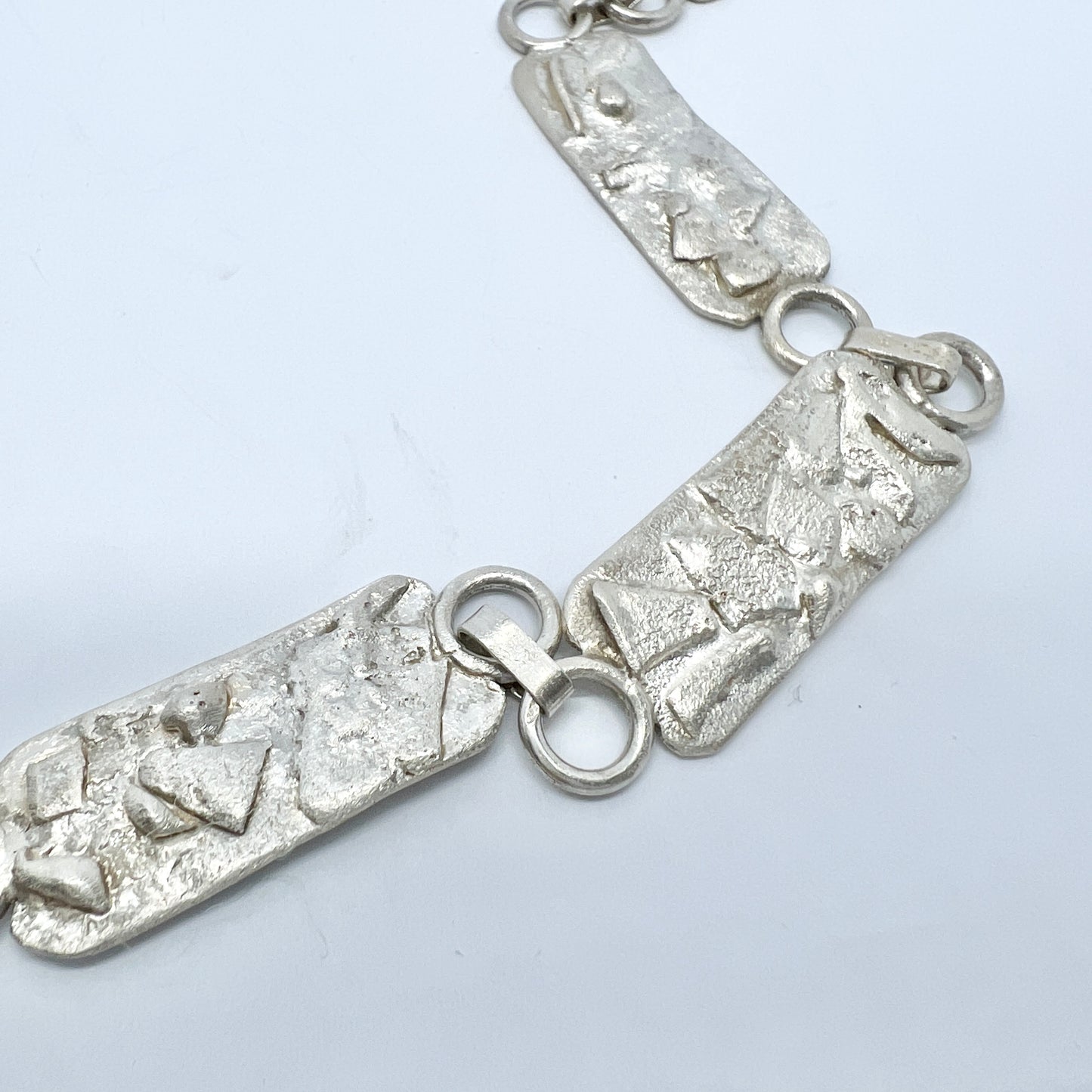 Sweden 1970-80s. Chunky Sterling Silver Necklace