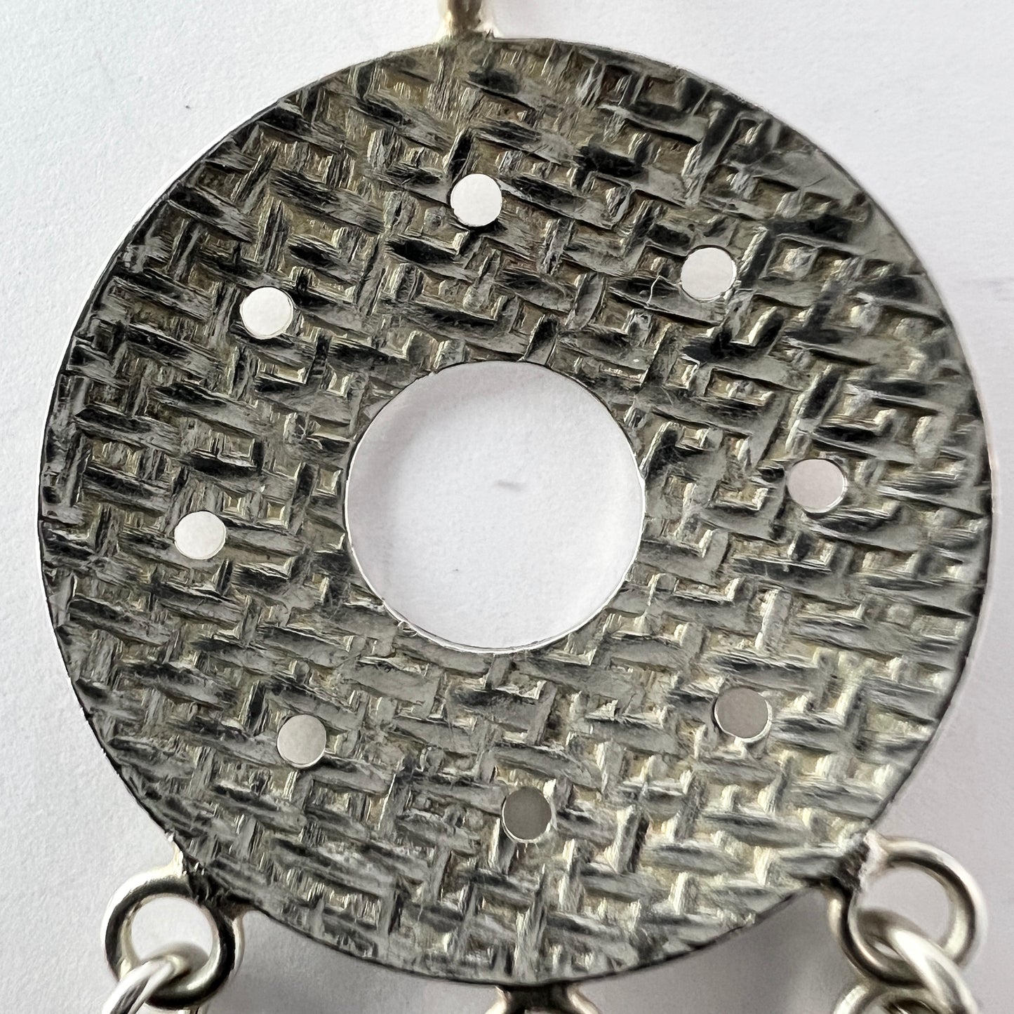 Salovaara, Finland c 1970s. Vintage Solid Silver Pendant.