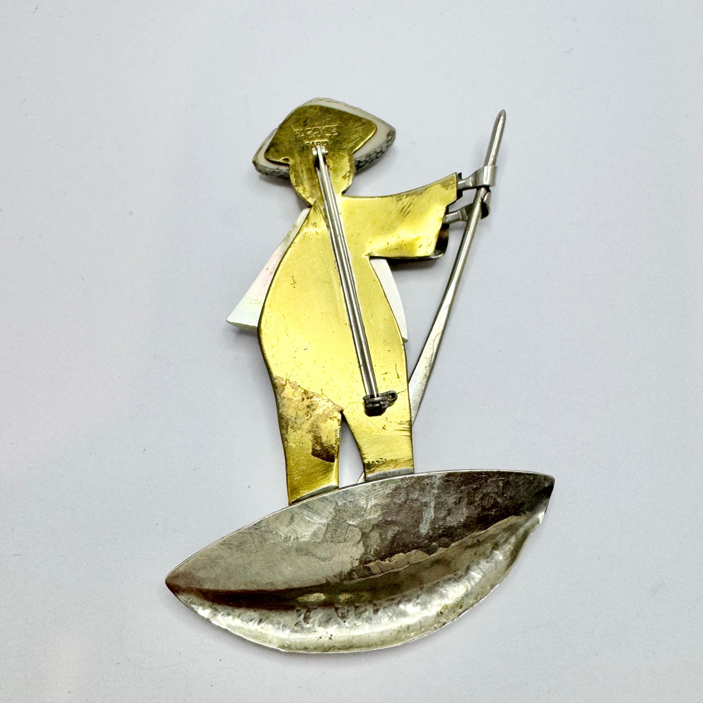 Fabrice, Paris. Large Vintage Costume Jewelry Brooch