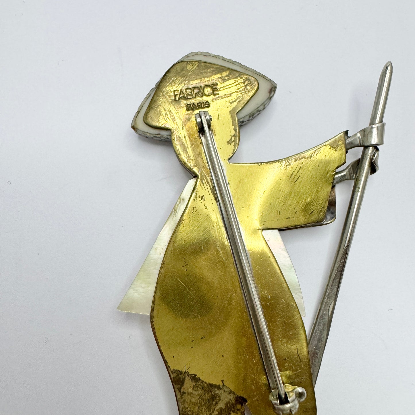 Fabrice, Paris. Large Vintage Costume Jewelry Brooch