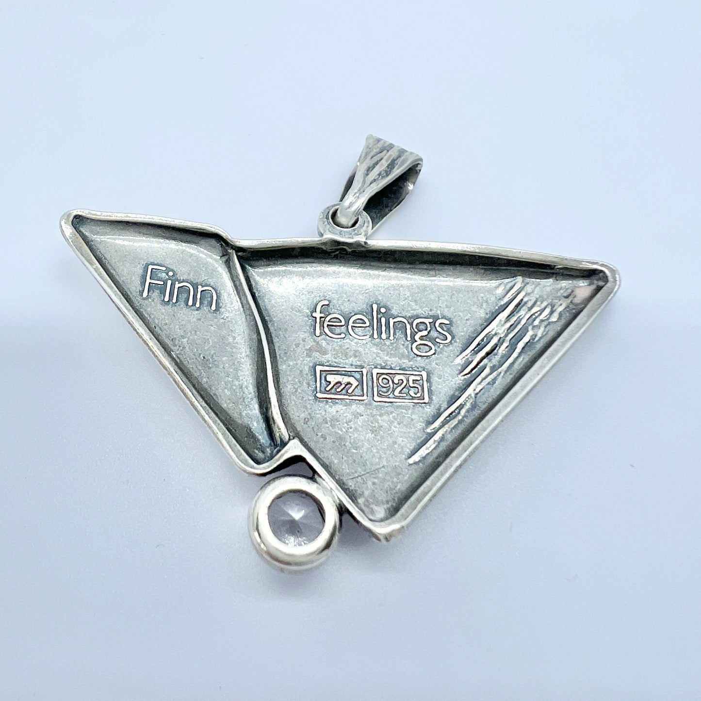 Finnfeelings, Finland. Vintage Sterling Silver Rock Crystal Pendant.