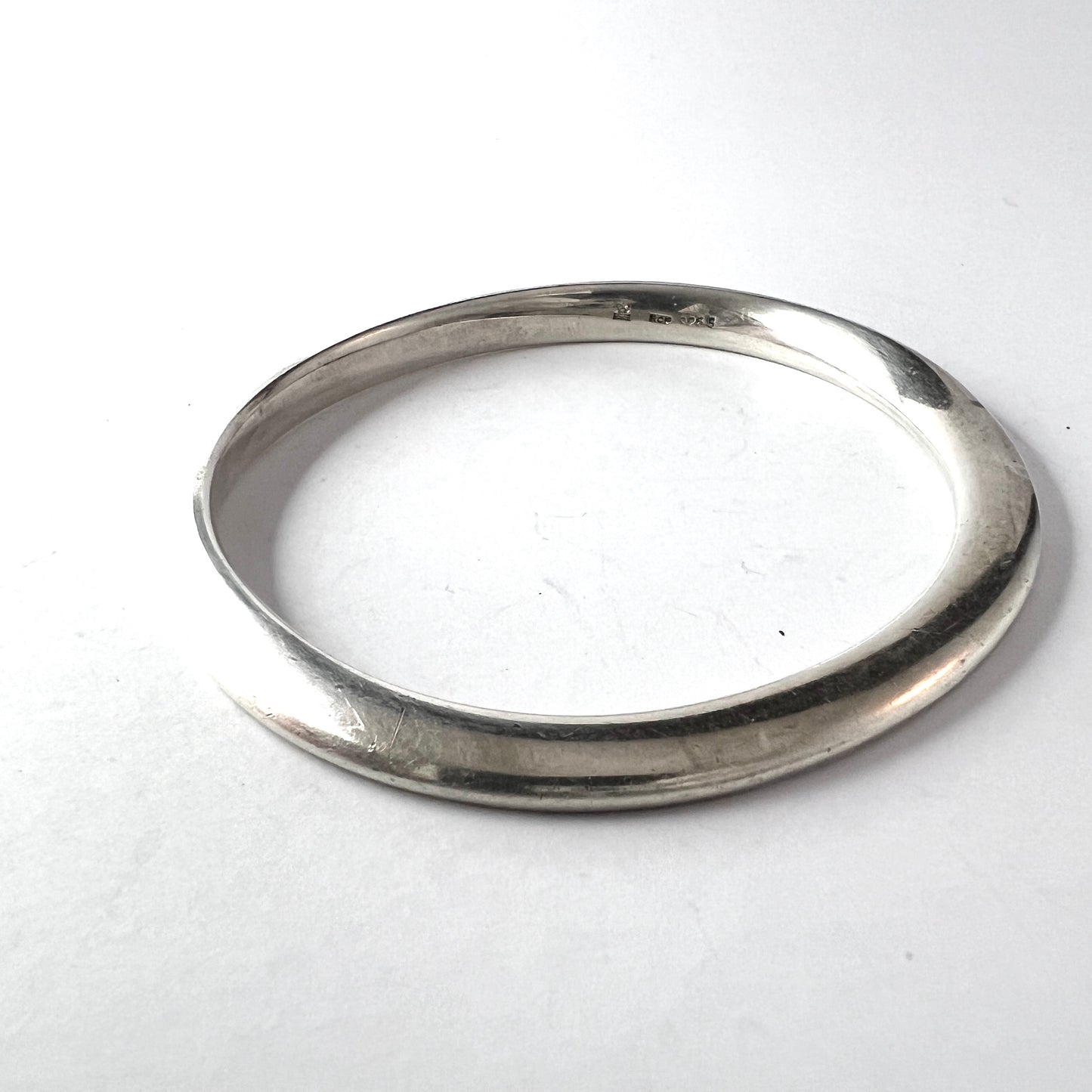 Royal Copenhagen, Denmark c 1970s. Chunky Sterling Silver Bangle Bracelet.