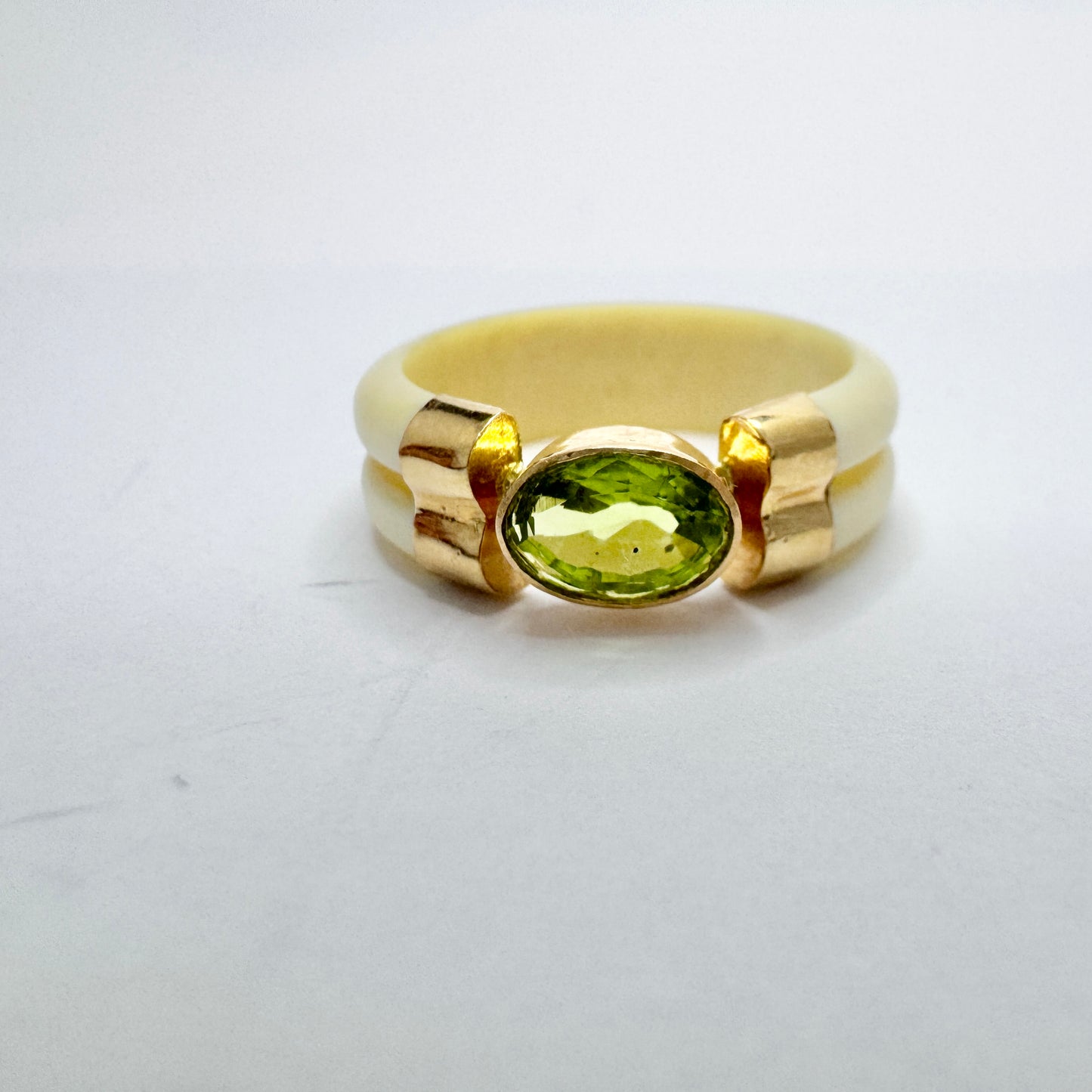Vintage 14k Gold Peridot Ring.