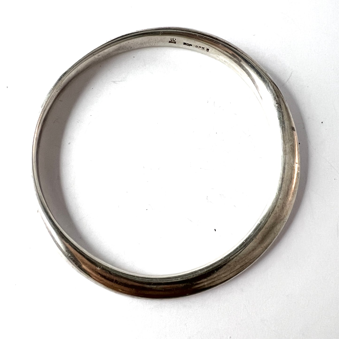 Royal Copenhagen, Denmark c 1970s. Chunky Sterling Silver Bangle Bracelet.