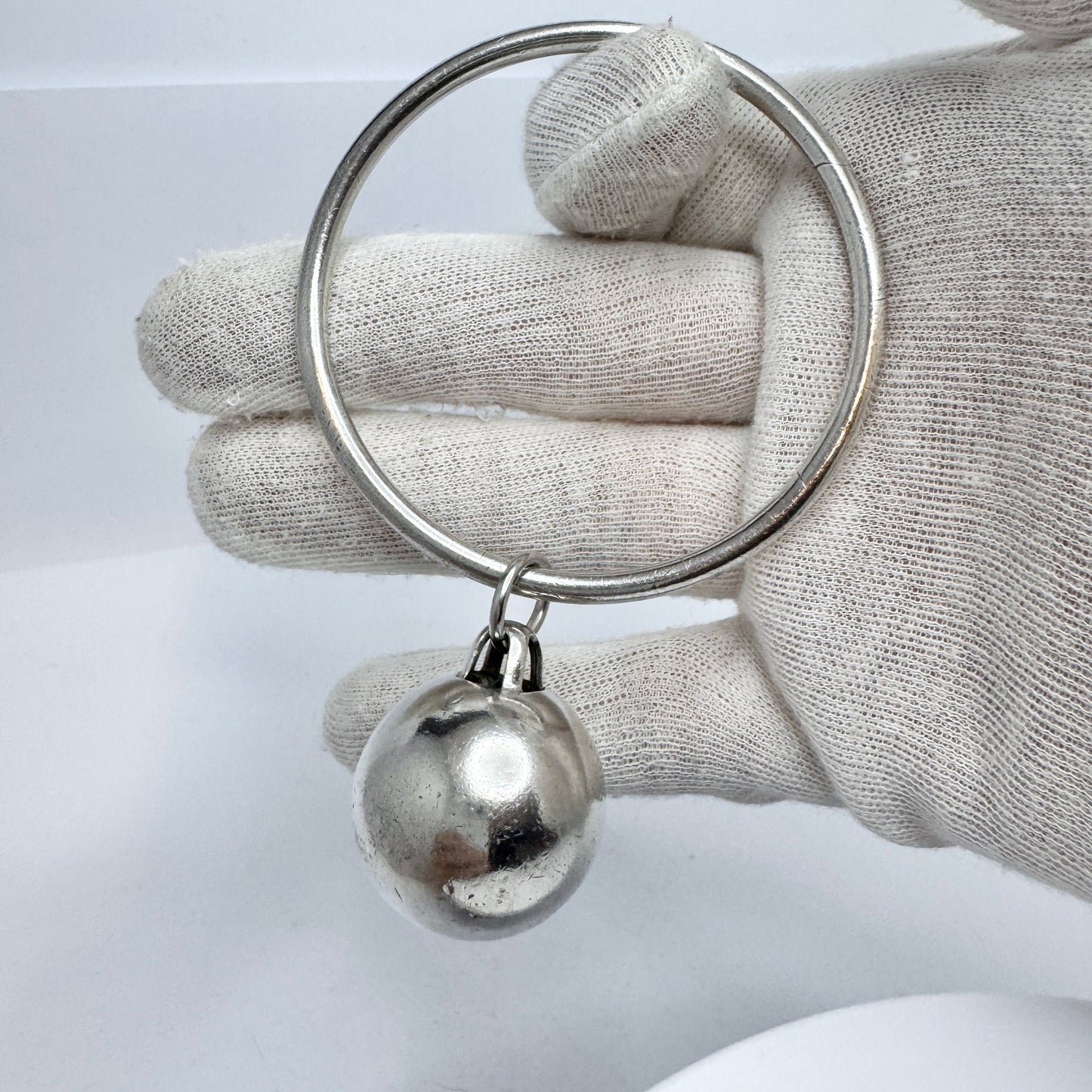 Ceson, Sweden 1966. Chunky Vintage Sterling Silver Ball Charm Bracelet.