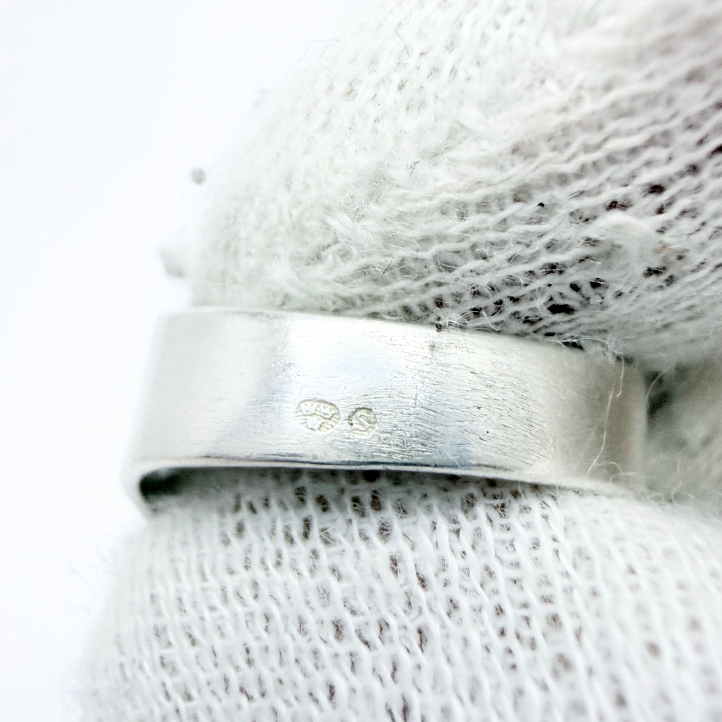 Vintage 1950-60s Solid Silver Rock Crystal Ring.