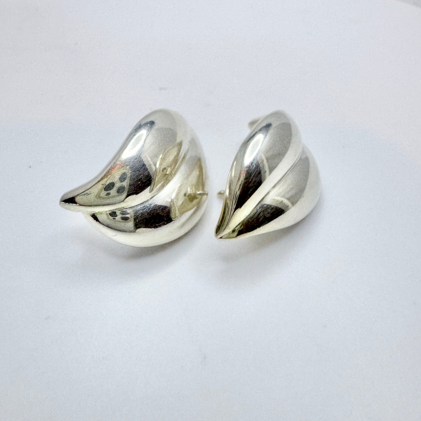 Franz Scheuerle, Germany ca 1980s. Vintage Sterling Silver Earrings.