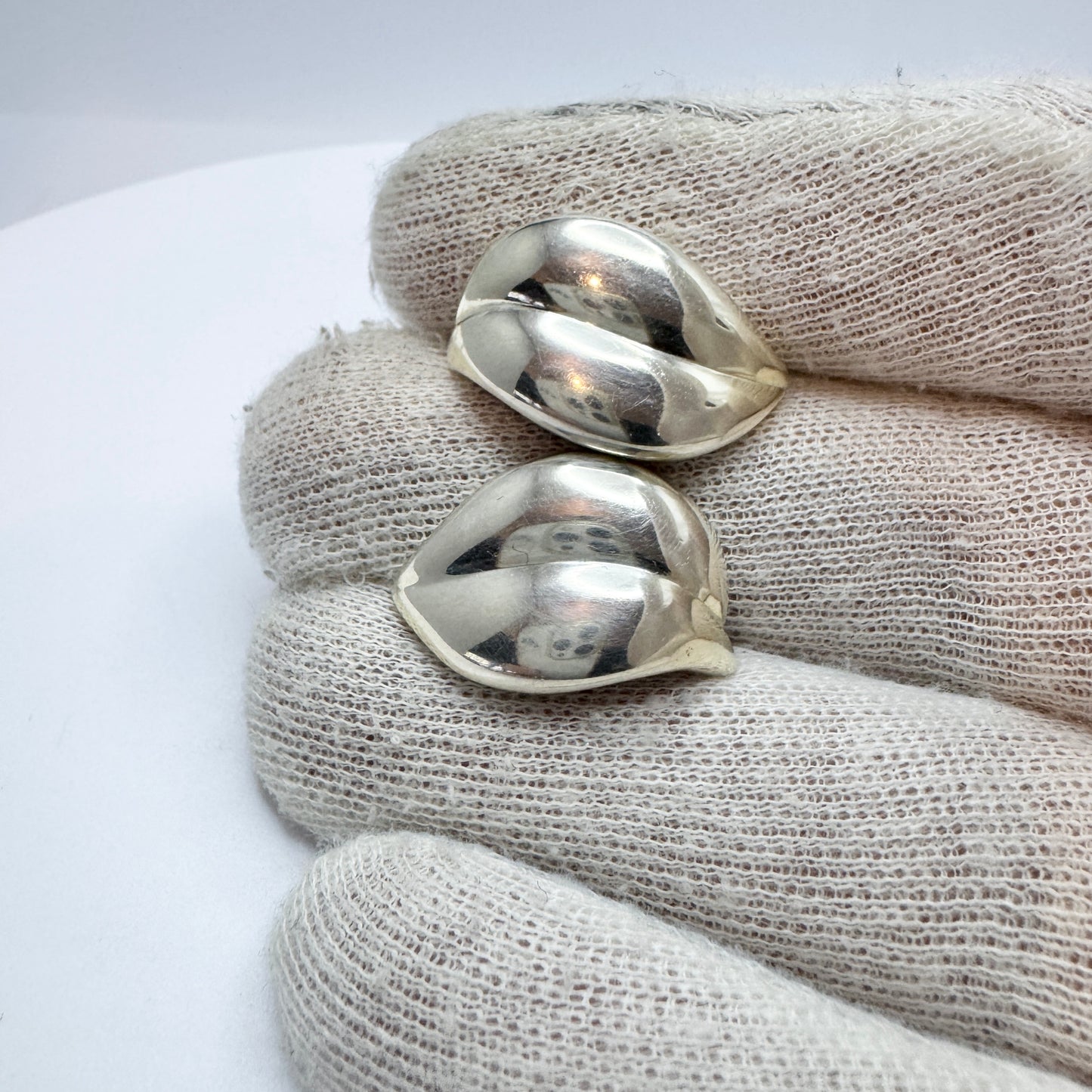 Franz Scheuerle, Germany ca 1980s. Vintage Sterling Silver Earrings.
