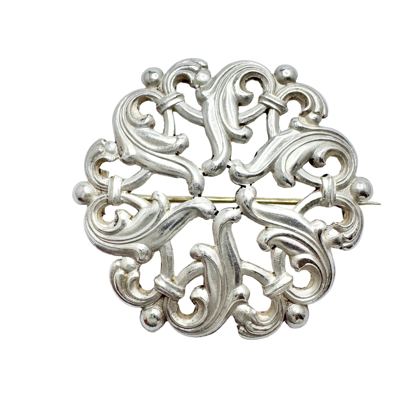 Hopeatakomo, Finland 1943. Rare WW2-era Solid Silver Brooch.