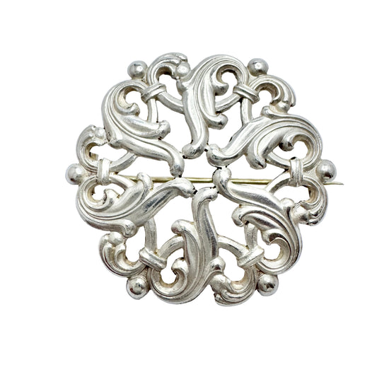 Hopeatakomo, Finland 1943. Rare WW2-era Solid Silver Brooch.