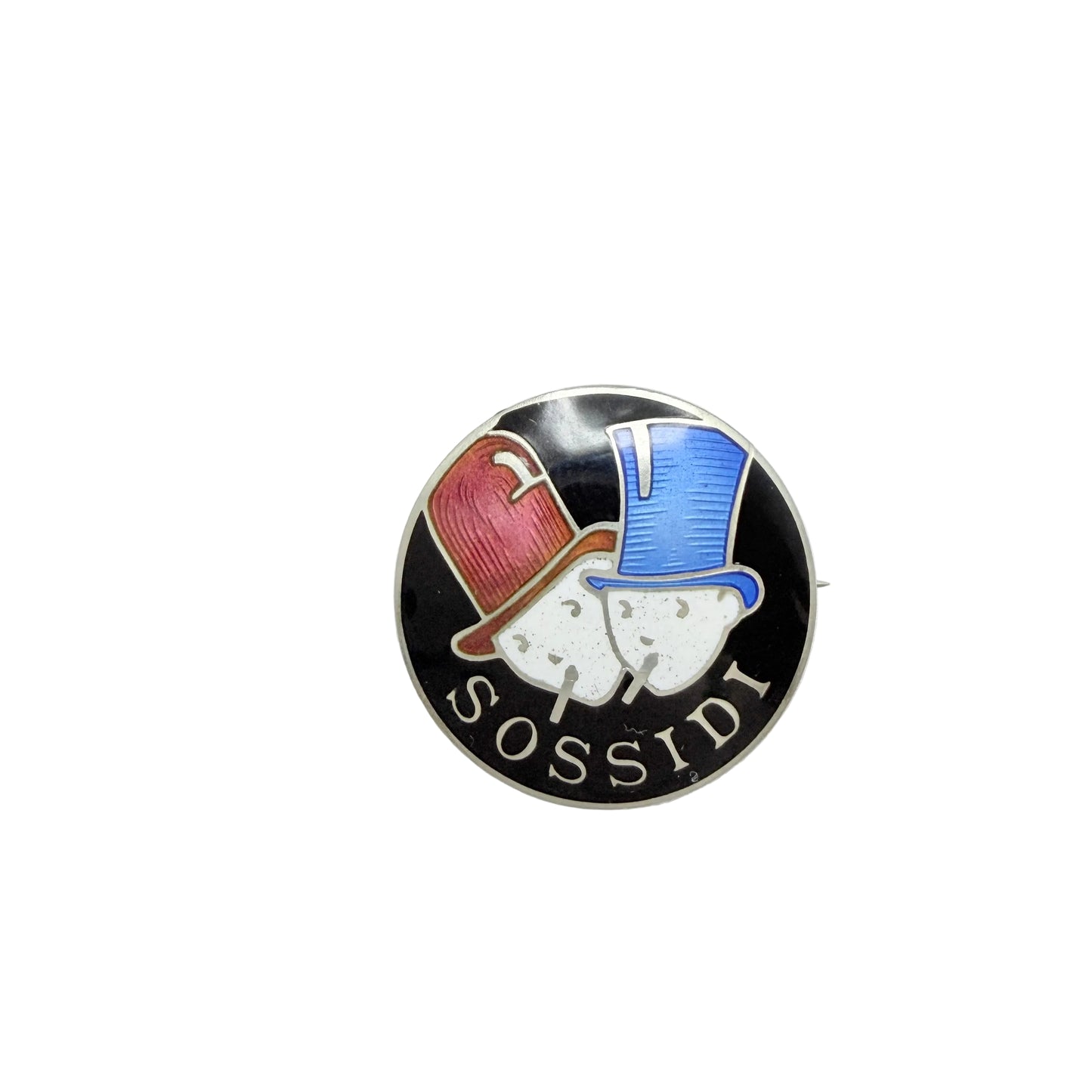 Denmark c 1930s. Sterling Silver Enamel Tobacciana Brooch Pin.