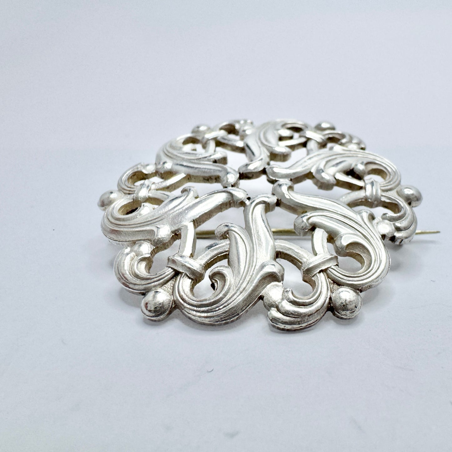 Hopeatakomo, Finland 1943. Rare WW2-era Solid Silver Brooch.