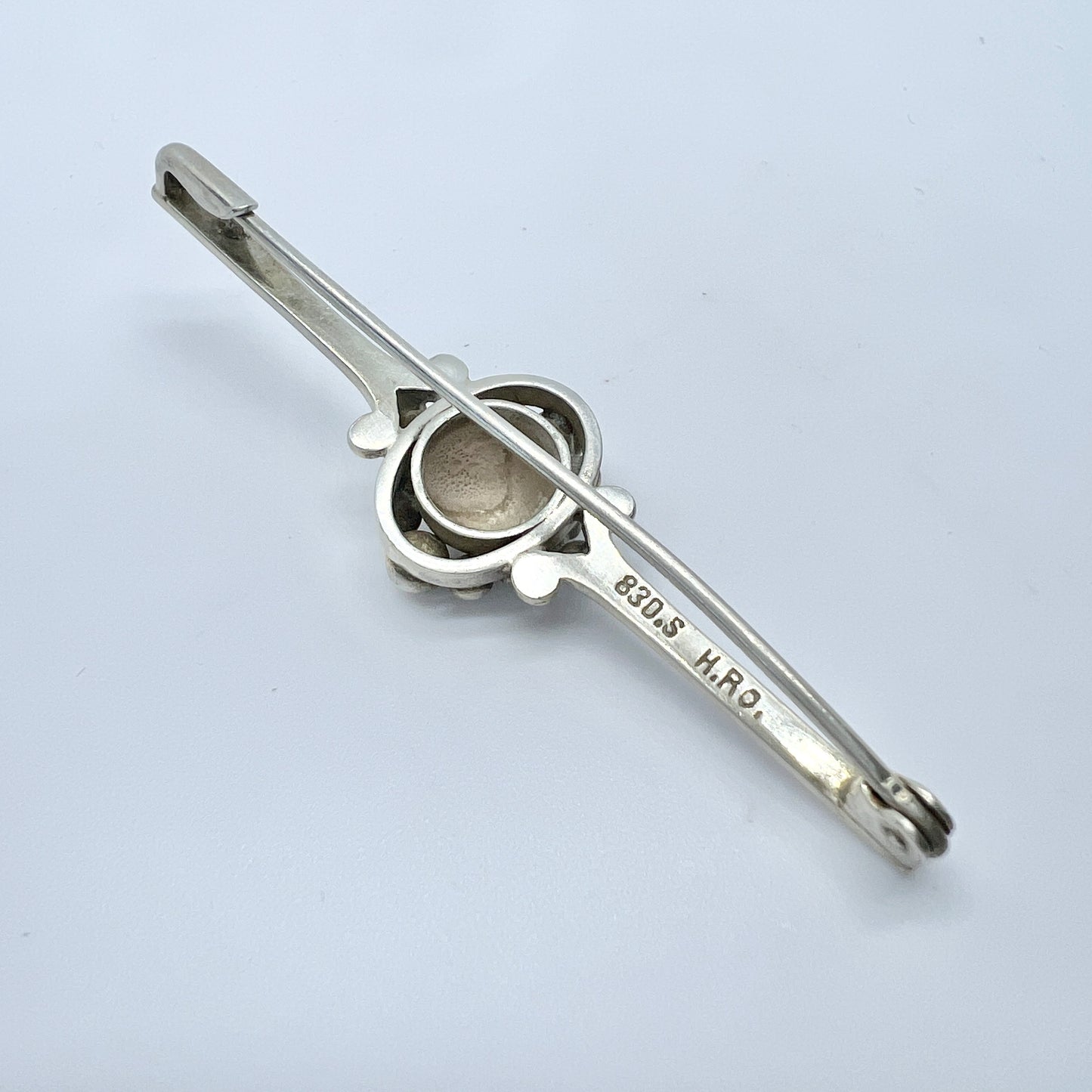 Henry Roland, Denmark. Vintage Solid Silver Brooch Pin.