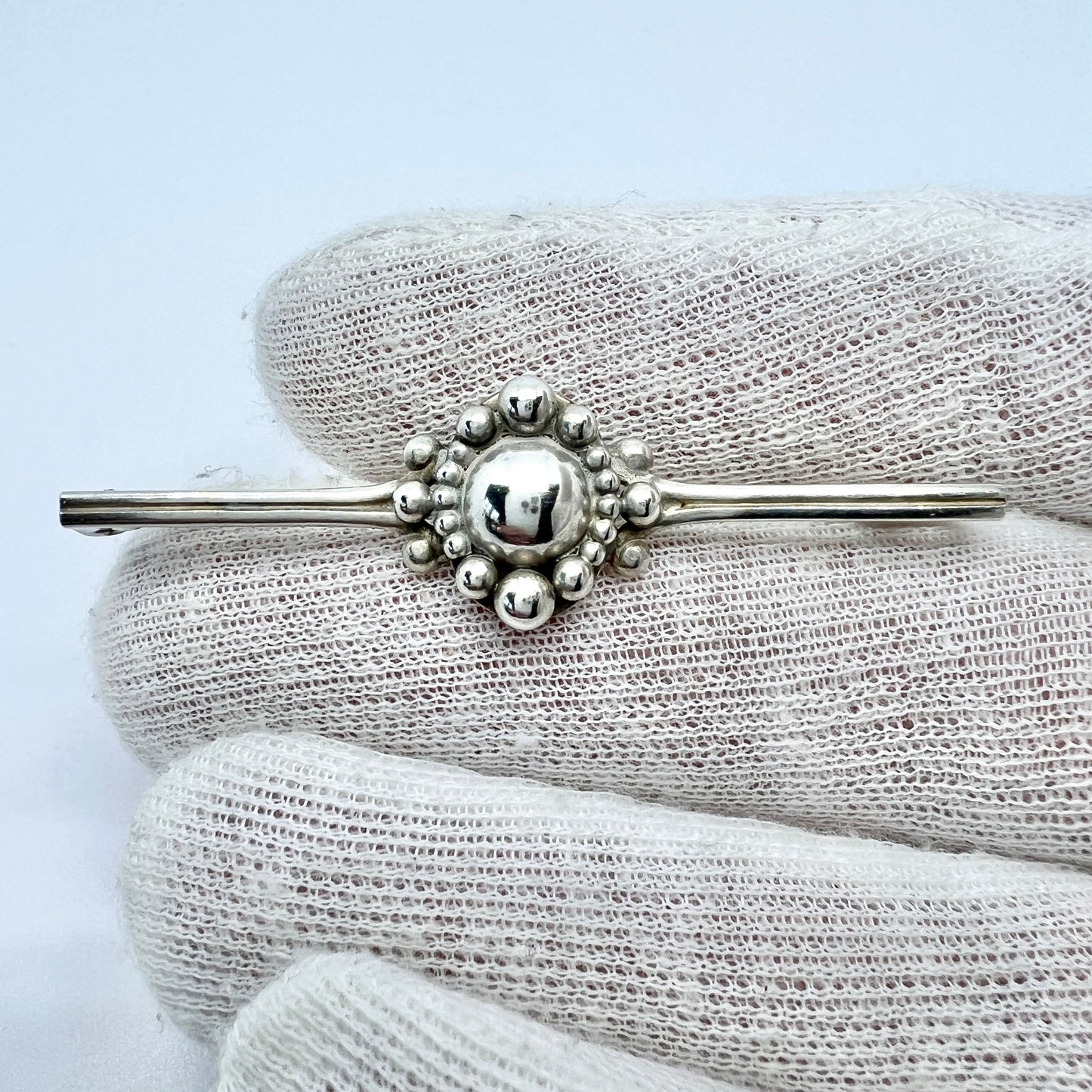 Henry Roland, Denmark. Vintage Solid Silver Brooch Pin.