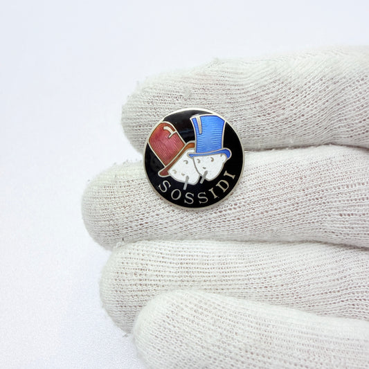 Denmark c 1930s. Sterling Silver Enamel Tobacciana Brooch Pin.