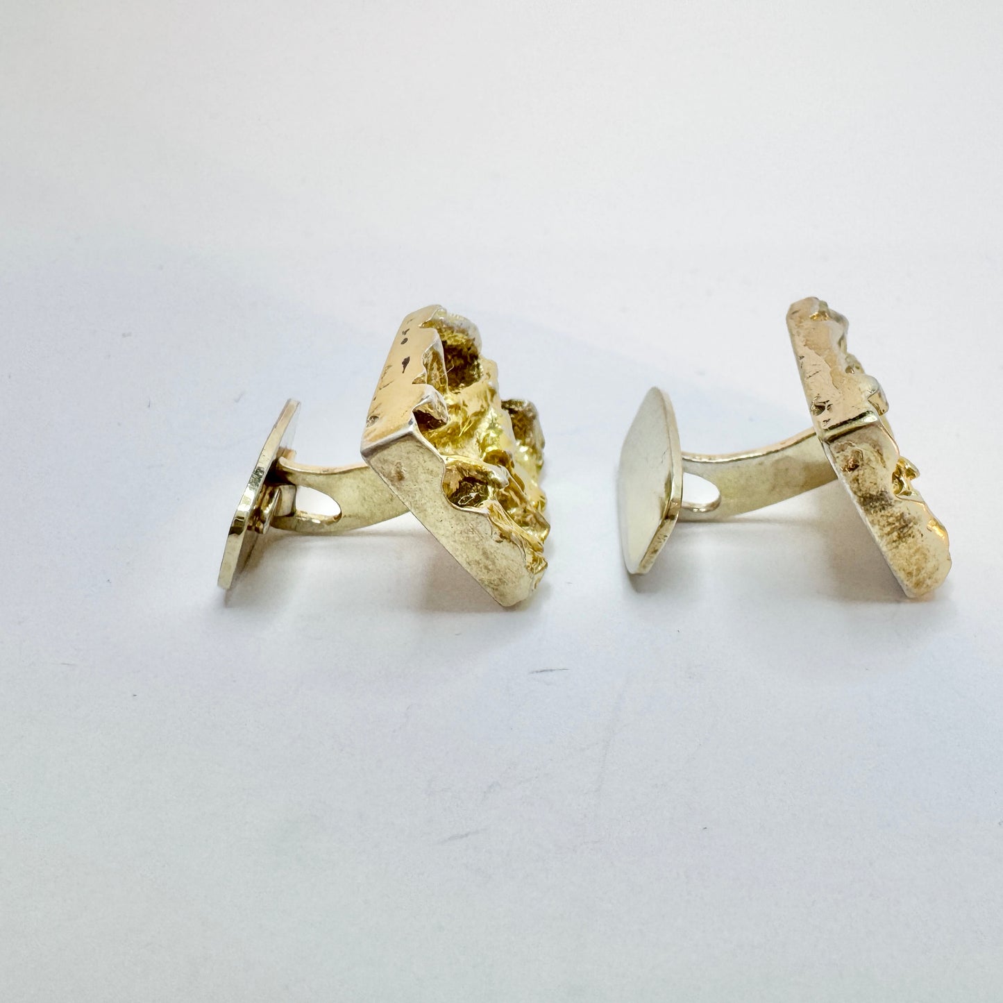 Bengt Hallberg, Sweden 1969. Vintage Gilt Solid Silver Cufflinks