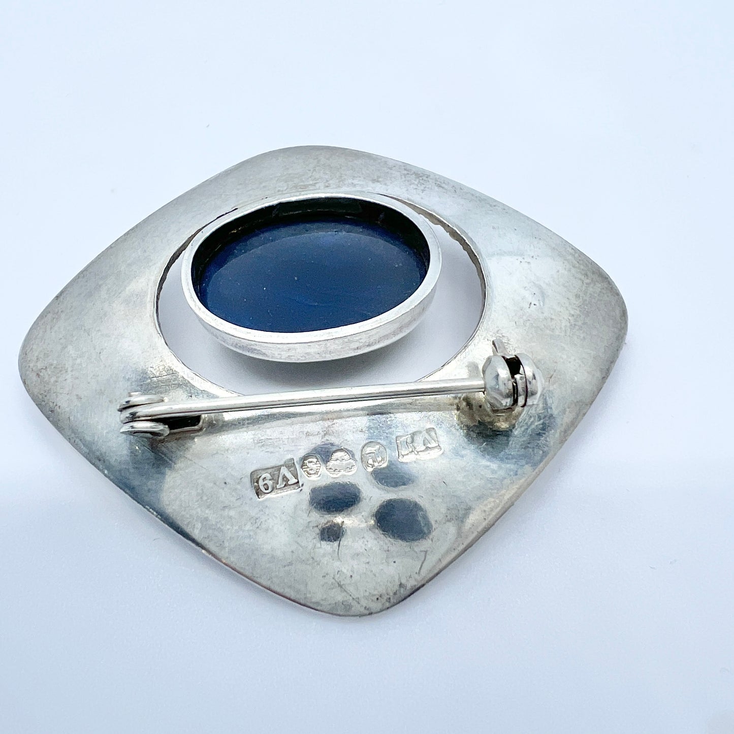 Victor Janson, Sweden 1971 Sterling Silver Bergslagen-stone Brooch.