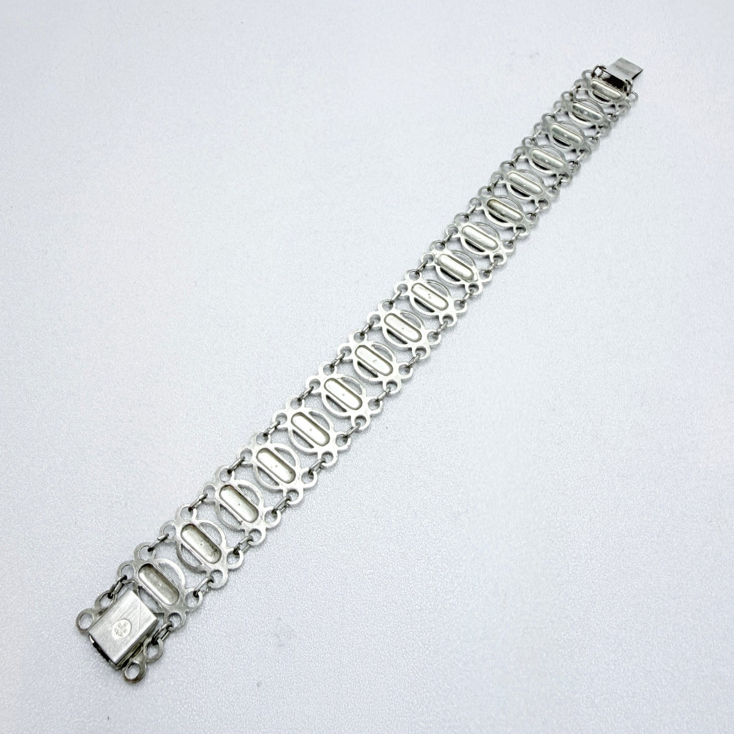 Arne Nodlie, Norway. Vintage Sterling Silver Black Enamel Bracelet.