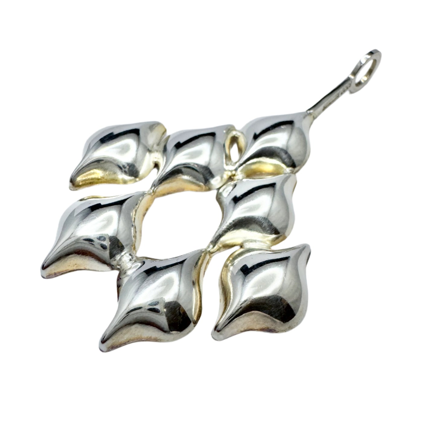 Scandinavia 1970s. Vintage Solid Silver Pendant.