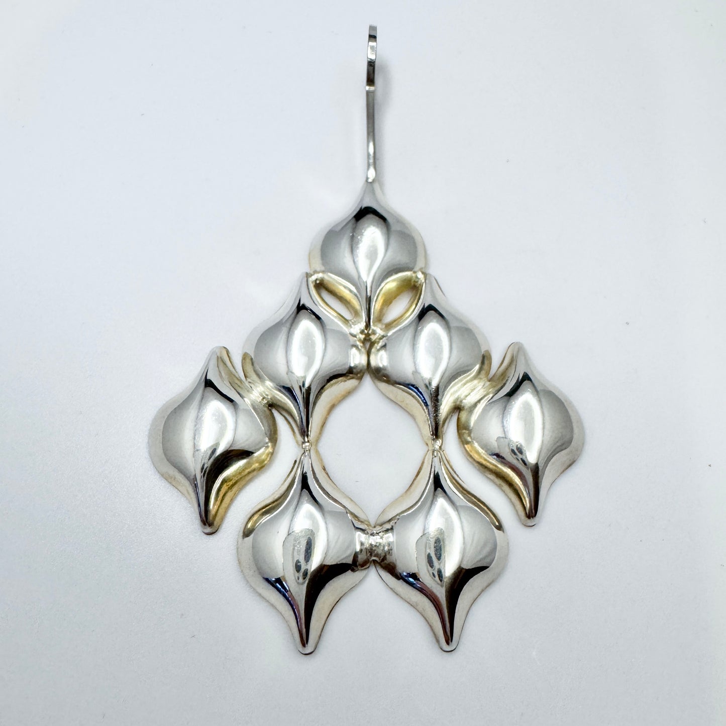 Scandinavia 1970s. Vintage Solid Silver Pendant.