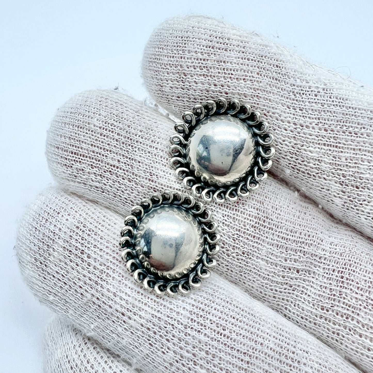 Gertrud Engel, Sweden 1950s. Vintage Sterling Silver Earrings. Signed