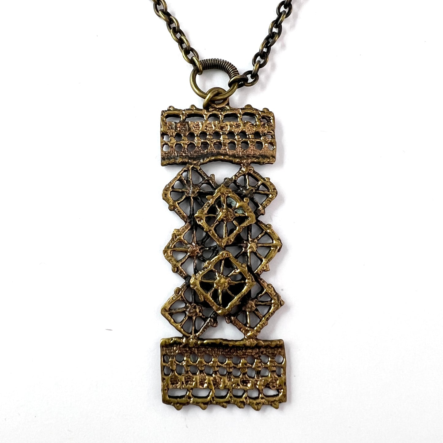 Pentti Sarpaneva, Finland 1960-70s. Bronze Pendant Necklace.