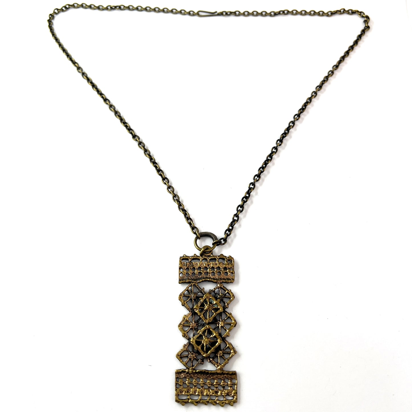 Pentti Sarpaneva, Finland 1960-70s. Bronze Pendant Necklace.